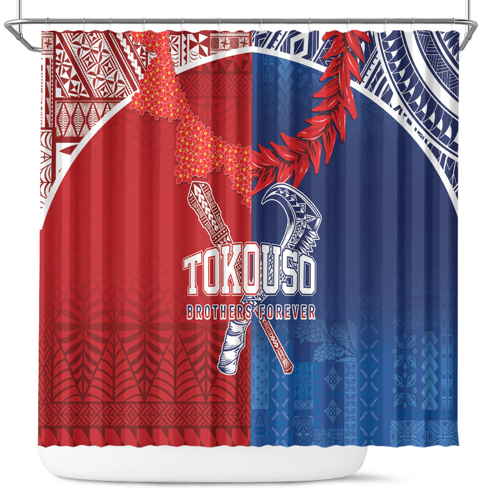 TokoUso Tonga and Samoa Shower Curtain Warriors War Clubs