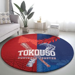 TokoUso Tonga and Samoa Round Carpet Warriors War Clubs