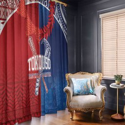 TokoUso Tonga and Samoa Window Curtain Warriors War Clubs