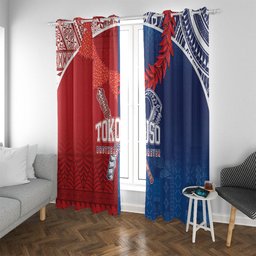TokoUso Tonga and Samoa Window Curtain Warriors War Clubs