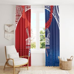TokoUso Tonga and Samoa Window Curtain Warriors War Clubs
