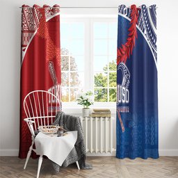 TokoUso Tonga and Samoa Window Curtain Warriors War Clubs
