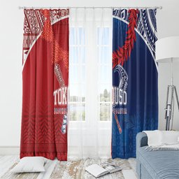 TokoUso Tonga and Samoa Window Curtain Warriors War Clubs