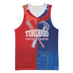 TokoUso Custom Tonga and Samoa Basketball Jersey Warriors War Clubs