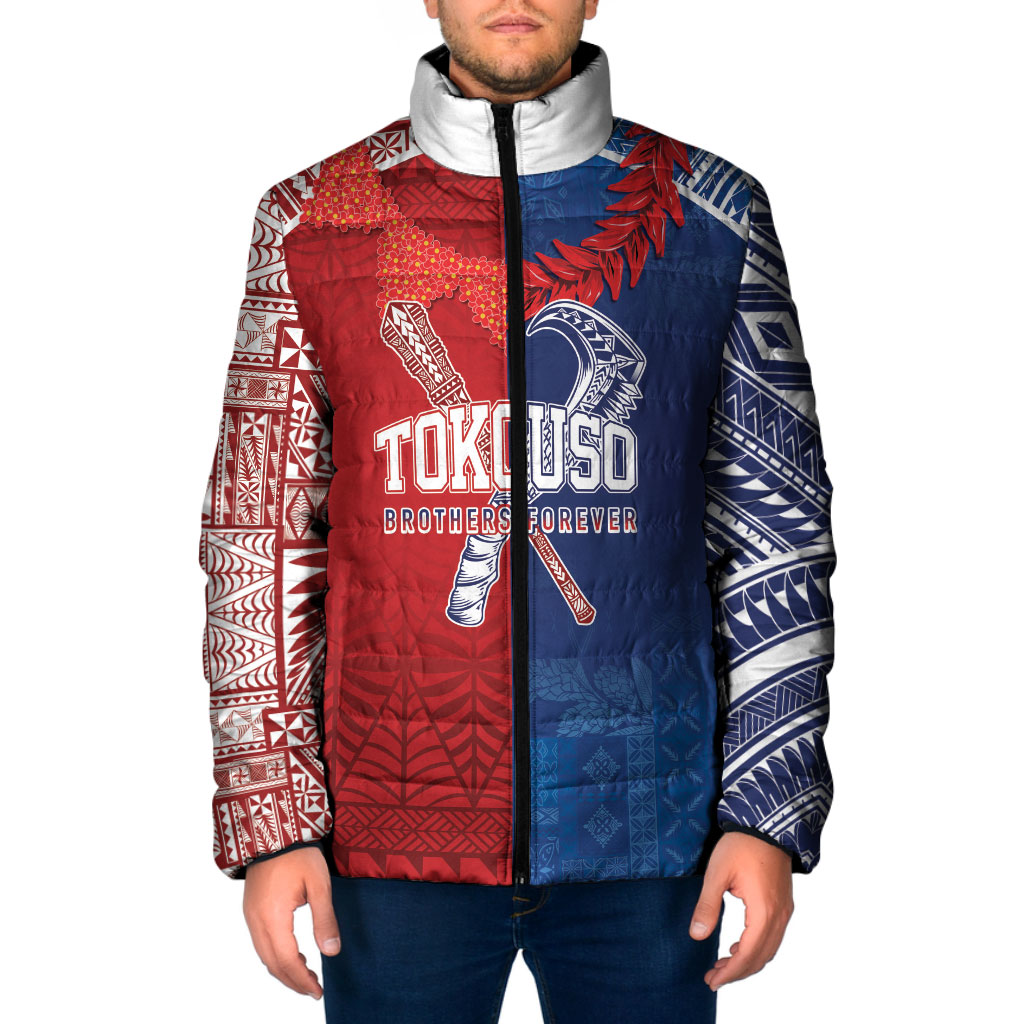 TokoUso Custom Tonga and Samoa Padded Jacket Warriors War Clubs