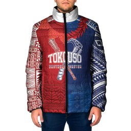 TokoUso Custom Tonga and Samoa Padded Jacket Warriors War Clubs