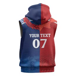 TokoUso Custom Tonga and Samoa Sleeveless Hoodie Warriors War Clubs