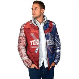 TokoUso Custom Tonga and Samoa Padded Jacket Warriors War Clubs