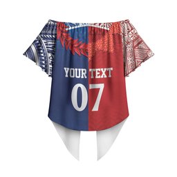 TokoUso Custom Tonga and Samoa Off Shoulder Wrap Waist Top Warriors War Clubs