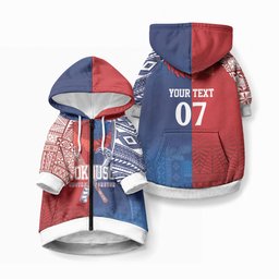 TokoUso Custom Tonga and Samoa Pet Hoodie Warriors War Clubs