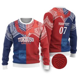 TokoUso Tonga Samoa Brothers Forever Custom Ugly Christmas Sweater Ulafala and Heilala Unity