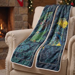 Aotearoa Maori Mangopare Christmas Pocket Scarf Pikawakawa and Tui