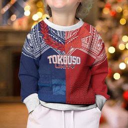 TokoUso Tonga Samoa Brothers Forever Custom Kid Ugly Christmas Sweater Ulafala and Heilala Unity
