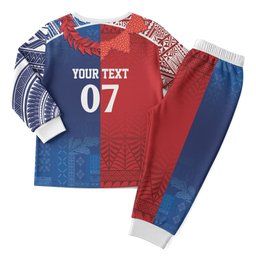 TokoUso Custom Tonga and Samoa Christmas Pajama Set Warriors War Clubs