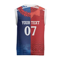 TokoUso Custom Tonga and Samoa Christmas Knitted V-Neck Vest Warriors War Clubs