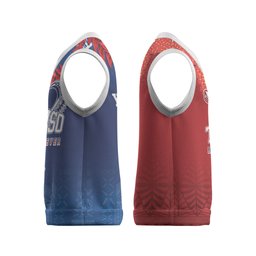 TokoUso Custom Tonga and Samoa Christmas Knitted V-Neck Vest Warriors War Clubs