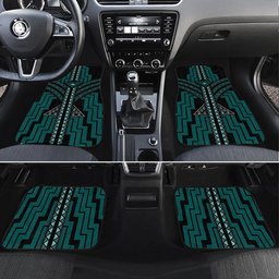New Zealand Manta Ray Car Mats Maori Tukutuku Taniko Motifs Teal