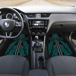 New Zealand Manta Ray Car Mats Maori Tukutuku Taniko Motifs Teal