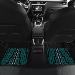 New Zealand Manta Ray Car Mats Maori Tukutuku Taniko Motifs Teal