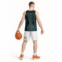New Zealand Manta Ray Basketball Jersey Maori Tukutuku Taniko Motifs Teal