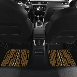 New Zealand Manta Ray Car Mats Maori Tukutuku Taniko Motifs Gold