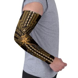 New Zealand Manta Ray Arm Sleeves Maori Tukutuku Taniko Motifs Gold