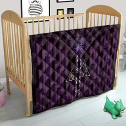 New Zealand Manta Ray Quilt Maori Tukutuku Taniko Motifs Purple