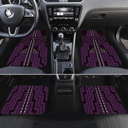New Zealand Manta Ray Car Mats Maori Tukutuku Taniko Motifs Purple
