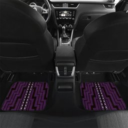 New Zealand Manta Ray Car Mats Maori Tukutuku Taniko Motifs Purple