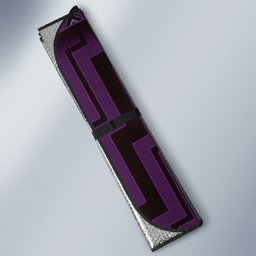 New Zealand Manta Ray Auto Sun Shade Maori Tukutuku Taniko Motifs Purple