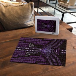 New Zealand Manta Ray Puzzle Maori Tukutuku Taniko Motifs Purple