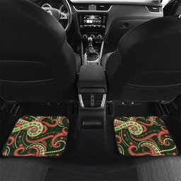 Aboriginal Christmas Car Mats Santa Riding Leaping Kangaroo Dot Pattern