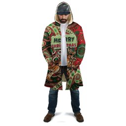 Aboriginal Christmas Cloak Santa Riding Leaping Kangaroo Dot Pattern