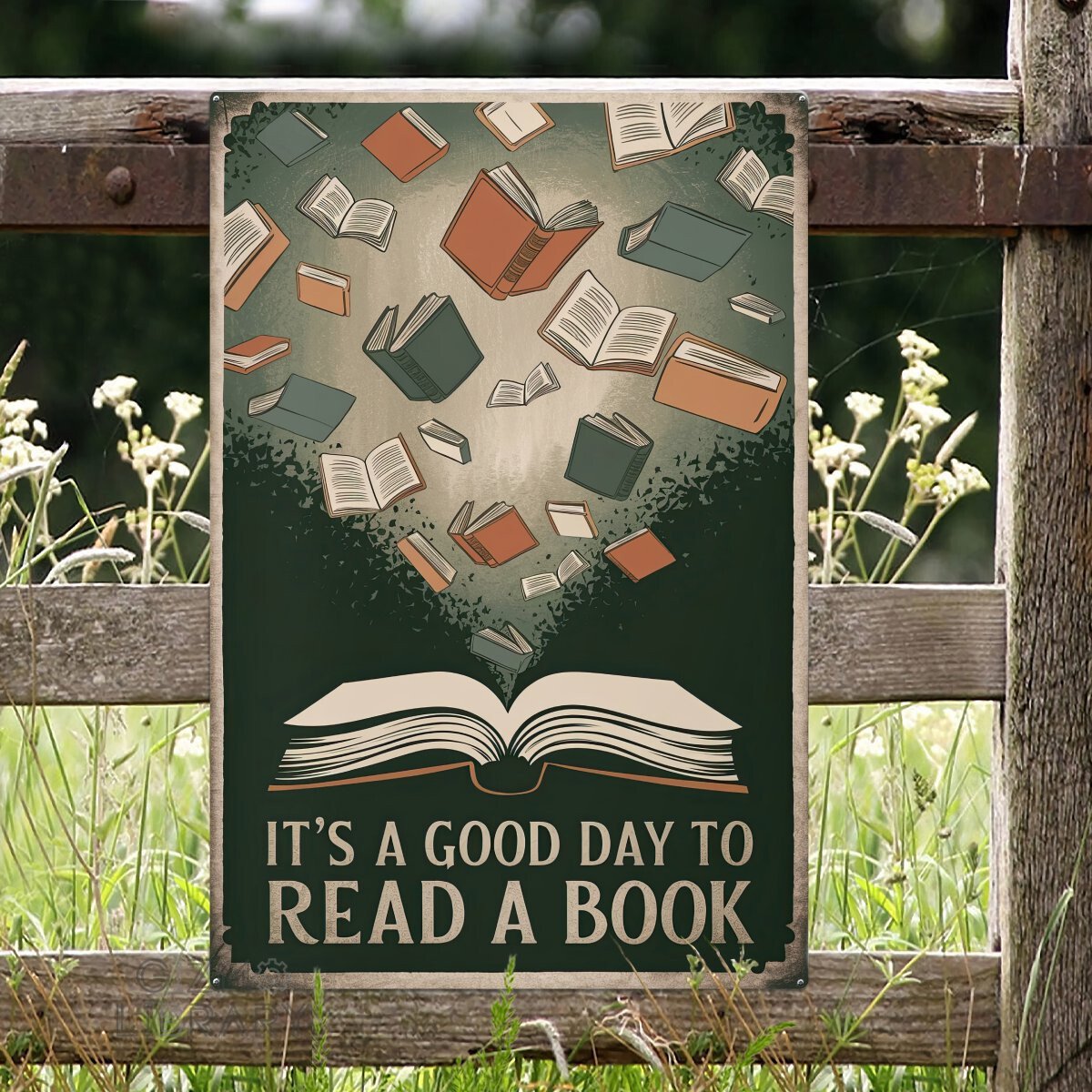 Good Day To Read A Book - Metal Tin Sign - Gizmolibrary