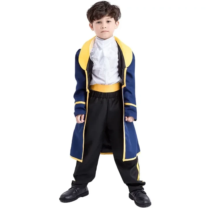 Boy Middle Ages Noble Royal Charming Prince Child Kids Costume Carnival Party Halloween Cosplay Costumes