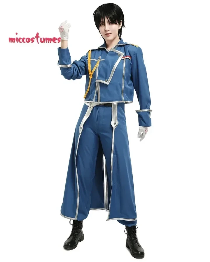 Fullmetal Alchemist Roy Mustang Cosplay Costume Military Uniform Halloween Cosplay Costumes