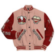 Valentines Day 3s Varsity Jacket - False Romance Hugz All Over Print Basebal Jackets - Xtrendingprint