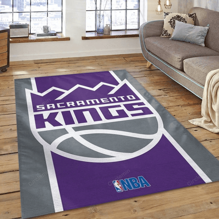 Nba Area Rugs Sacramento Kings Team Area Rug Nba Rug Floor Decor - Custom Size And ...