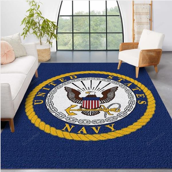 Navy Office Rug US Navy Logo Decor Area Rug Rugs For Living Room - Circlemin