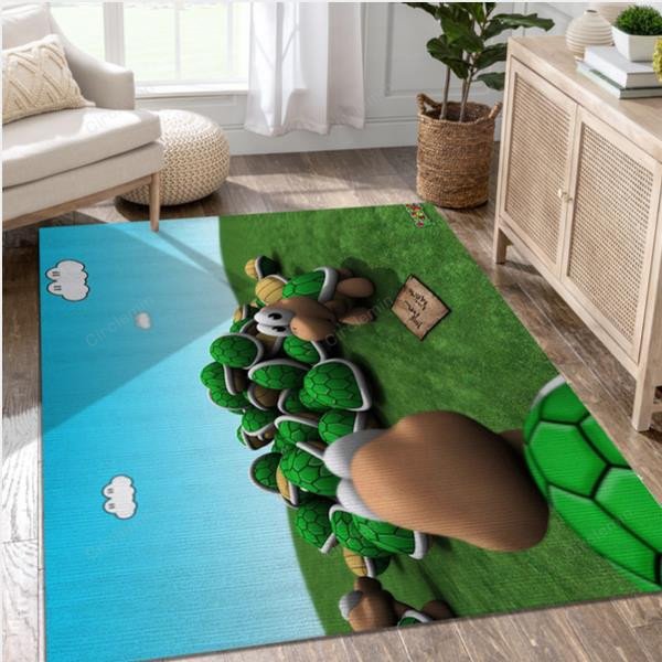 Super Mario 64 Rug Super Mario Bros Gaming Area Rug Area Rug - Circlemin