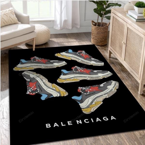 Balenciaga Sneakers Bedroom Rug - Circlemin