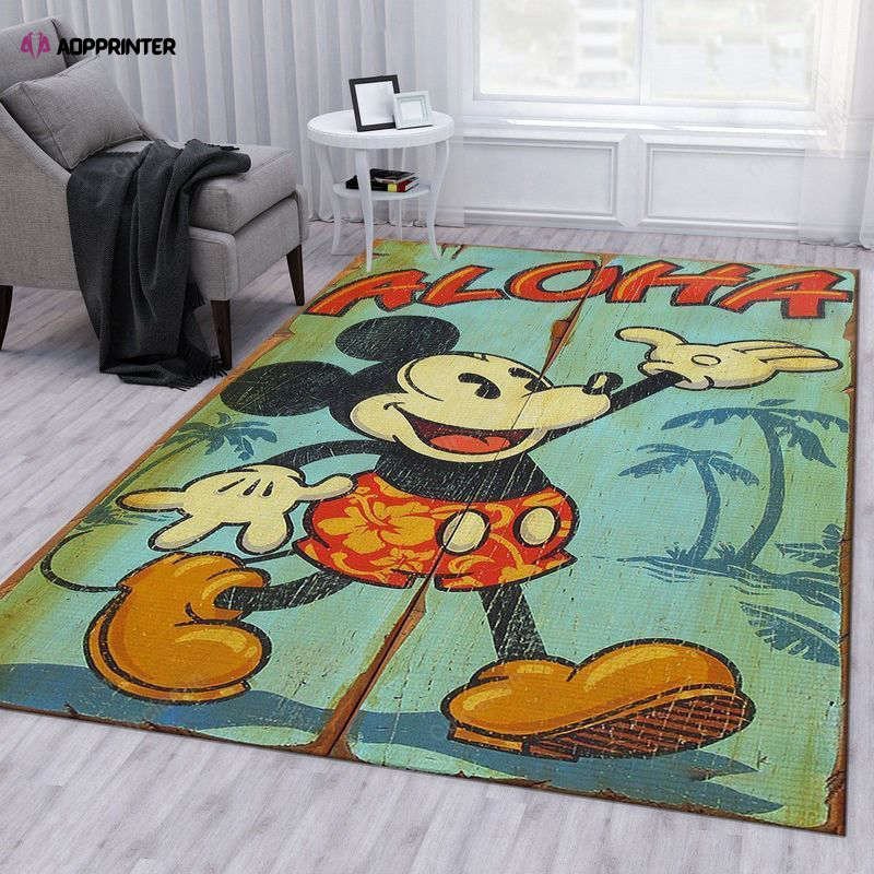 Classic Mickey Disney Rug Living Room Floor Decor Fan Gifts - Circlemin