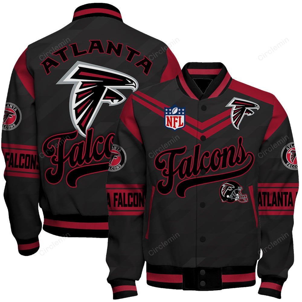 Falcons Knit Pattern Atlanta Falcons American Football League Pattern Varsity Jacket SH1 V2 ...