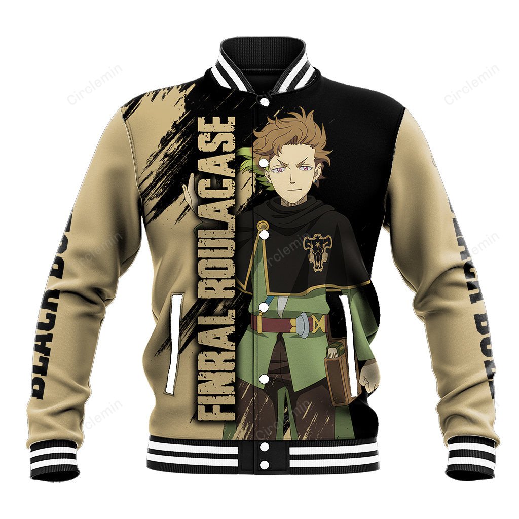 Final Roulacase Gear Black Bull Finral Roulacase Baseball Jacket Black Clover Anime Ts04 ...