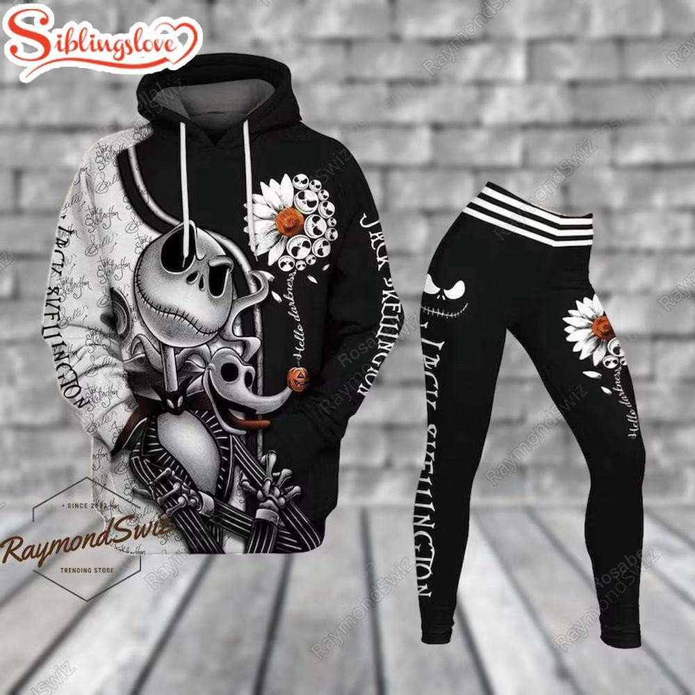 Jack Skellington Flower Hoodie Legging Set HLS1507