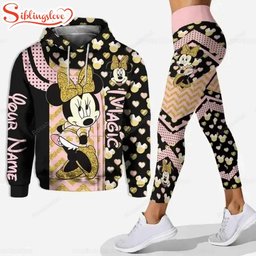 Custom Name Cute Minnie Hoodie Legging Set HLS1507