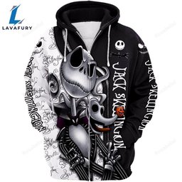 Jack Skellington Graphic Hoodie And Leggings Set HLS1507