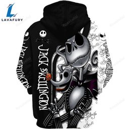 Jack Skellington Graphic Hoodie And Leggings Set HLS1507