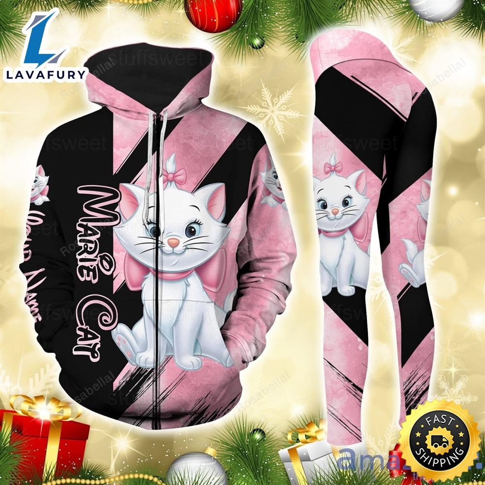 Custom Name Marie Cat Hoodie And Legging Set Gift For Mom Or Your Girl Friend HLS1507