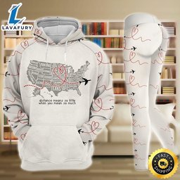 Distance Means So Little When You Mean So Much Valentine All Over Print Leggings Hoodie Set Outfit For HLS1507